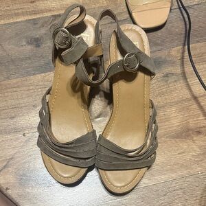 Franco Sarto Taupe Strappy Sandals
